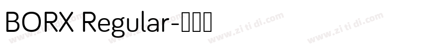 BORX Regular字体转换